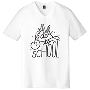 Back To School Big Size V-Neck Graphic Shirt