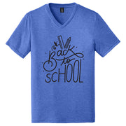 Back To School Big Size V-Neck Graphic Shirt