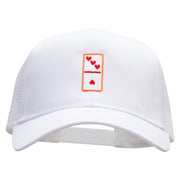 Domino Piece Embroidered High Profile Mesh Cap