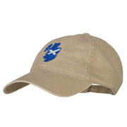 Scotland Flag Map Embroidered Washed Cotton Twill Cap