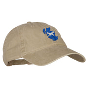 Scotland Flag Map Embroidered Washed Cotton Twill Cap