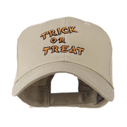 Halloween Orange Trick or Treat Embroidered Cap