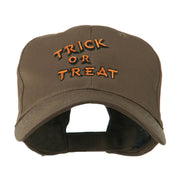 Halloween Orange Trick or Treat Embroidered Cap