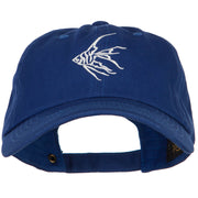 Angelfish Outline Embroidered Unconstructed Cap