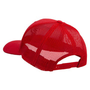 Gye Nyame Embroidered Retro Trucker Cap - Red OSFM