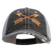 U.S. Army Special Forces Embroidered Low Profile Special Cotton Mesh Cap - Black OSFM