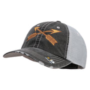 U.S. Army Special Forces Embroidered Low Profile Special Cotton Mesh Cap - Black OSFM