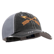 U.S. Army Special Forces Embroidered Low Profile Special Cotton Mesh Cap - Black OSFM