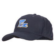 Louisiana State Flag Map Embroidered Solid Cotton Pro Cap