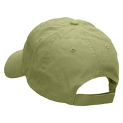 Green Mushroom Embroidered Low Profile Dyed Cotton Twill Cap