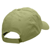 Green Mushroom Embroidered Low Profile Dyed Cotton Twill Cap