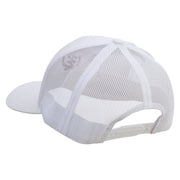 Gye Nyame Embroidered Retro Trucker Cap - White OSFM