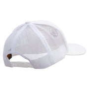 Gye Nyame Embroidered Retro Trucker Cap - White OSFM