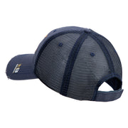 U.S. Army Special Forces Embroidered Low Profile Special Cotton Mesh Cap - Navy OSFM