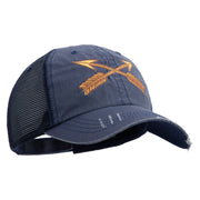 U.S. Army Special Forces Embroidered Low Profile Special Cotton Mesh Cap - Navy OSFM