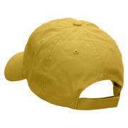 Green Mushroom Embroidered Low Profile Dyed Cotton Twill Cap