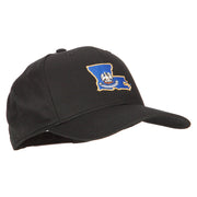 Louisiana State Flag Map Embroidered Solid Cotton Pro Cap