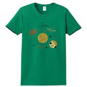 Outer Space Graphic Design Ladies Big Size Port & Company Soft Spun Cotton Essential T-Shirt