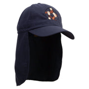 United Friends Embroidered Flap Hats - Navy OSFM