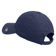 U.S. Army Aviation Embroidered Washed Solid Pigment Dyed Cotton Twill Brass Buckle Cap - Navy OSFM