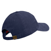 U.S. Army Aviation Embroidered Washed Solid Pigment Dyed Cotton Twill Brass Buckle Cap - Navy OSFM