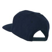 Old English V Embroidered Flat Bill Cap