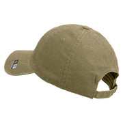U.S. Army Aviation Embroidered Washed Solid Pigment Dyed Cotton Twill Brass Buckle Cap - Khaki OSFM