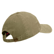 U.S. Army Aviation Embroidered Washed Solid Pigment Dyed Cotton Twill Brass Buckle Cap - Khaki OSFM