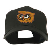 Brown Owl Mascot Embroidered Cap