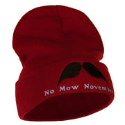 No Mow Novemeber 12 Inch Long Knitted Beanie