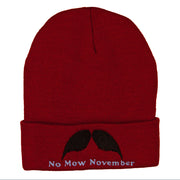 No Mow Novemeber 12 Inch Long Knitted Beanie