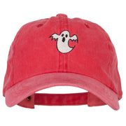 Halloween Ghost Embroidered Unstructured Cotton Cap