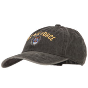 US Air Force Logo Military Embroidered Washed Cotton Twill Cap