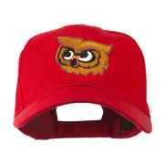 Brown Owl Mascot Embroidered Cap