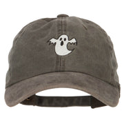 Halloween Ghost Embroidered Unstructured Cotton Cap