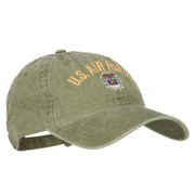 US Air Force Logo Military Embroidered Washed Cotton Twill Cap