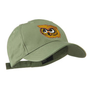 Brown Owl Mascot Embroidered Cap