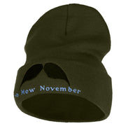 No Mow Novemeber 12 Inch Long Knitted Beanie