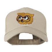 Brown Owl Mascot Embroidered Cap