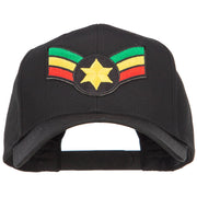 Crown Wing Star Rasta Patched Cap