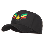 Crown Wing Star Rasta Patched Cap