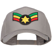 Crown Wing Star Rasta Patched Cap