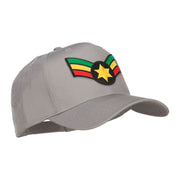 Crown Wing Star Rasta Patched Cap