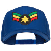 Crown Wing Star Rasta Patched Cap