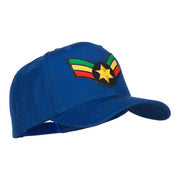 Crown Wing Star Rasta Patched Cap