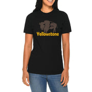 Yellowstone Park Buffalo Graphic Design Deluxe Jersey T-Shirt