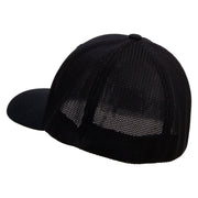 Palette Icon Embroidered 6 Panel Trucker Flexfit Cap - Black OSFM