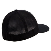 Palette Icon Embroidered 6 Panel Trucker Flexfit Cap - Black OSFM