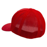 Palette Icon Embroidered 6 Panel Trucker Flexfit Cap - Red OSFM