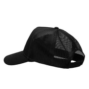 Ox Embroidered Solid Cotton Twill Mesh Cap